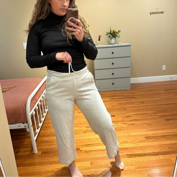 Everlane Gray Organic Cotton Wide Leg Sweatpants Medium - Picture 2 of 11